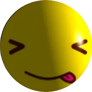 🤩 Emoji, Smiley, Zwinkern, Zunge, Lustig, Cartoon, Gelb telegram sticker