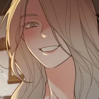 😚 mujer, sonrisa, anime, arte whatsapp sticker