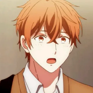 🖇 Mafuyu Satō Given Anime, Given, Mafuyu Sato, Cartoon, Porträt, Charakter, Orange Haare whatsapp sticker