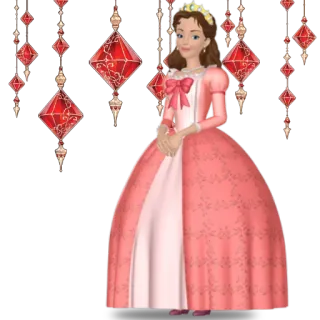 👸 princesse, robe, bijoux, femme telegram sticker