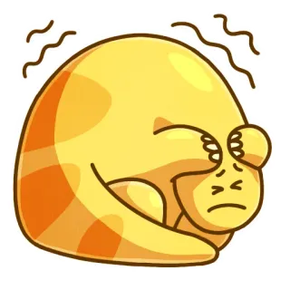 😰 sedih, kesal, kuning, kartun, menangis, emosional telegram sticker