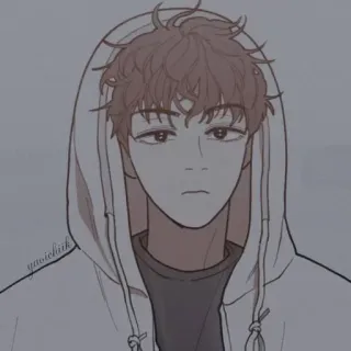 😕 Mann, Hoodie, Cartoon, Porträt, Zeichnung, Skizze telegram sticker