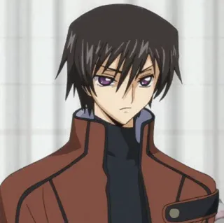 🥀 Lelouch Lamperouge Code Geass Anime, Personaggio, Code Geass, Lelouch Lamperouge, Animazione whatsapp sticker