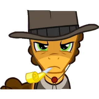 😠 cartoon, pipe, hat, western, horse telegram sticker
