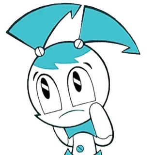 😐 Jenny Wakeman My Life as a Teenage Robot dessin animé, robot, Jenny Wakeman, robot adolescent telegram sticker