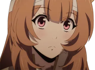 😳 Raphtalia Rising of the Shield Hero anime, personaggio, capelli castani, tanuki telegram sticker