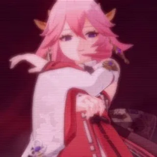 🌟 Yae Miko Genshin Impact animé, genshin impact, yae miko, jeu vidéo, mignon, waifu whatsapp sticker