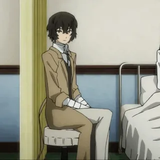 📺 Dazai Osamu Bungou Stray Dogs Anime, Dazai Osamu, Bungou Stray Dogs, Personnage, Manga, Animation japonaise telegram sticker