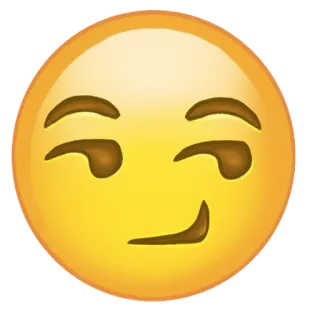 😏 Emoji, Rosto, Piscadela, Sorriso telegram sticker