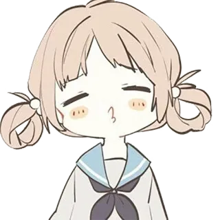 😚 Cartoon, Sticker, Meisje, Anime, Schattig, Illustratie whatsapp sticker