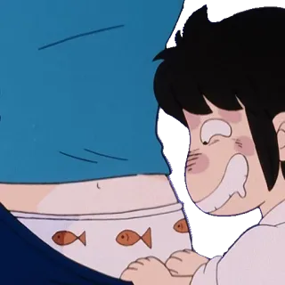 🤤 anime, cartoon, underwear, fish, boy, funny telegram sticker