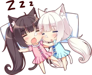 😴 zzzz anime, gatto, carino, dormire telegram sticker
