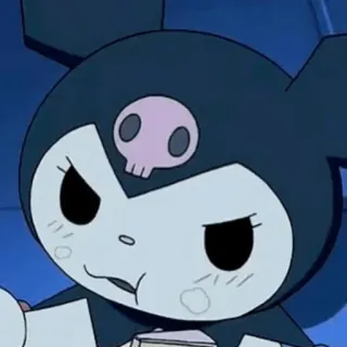 😚 Kuromi kuromi, sanrio, anime, lindo, calavera, dibujos animados telegram sticker
