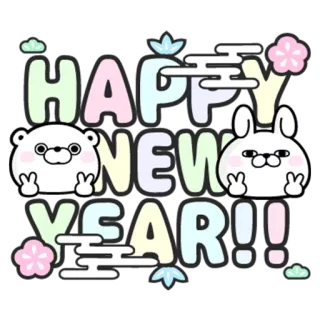 Bear & Rabbit 100% Lovelove By C❤️I telegram stickers