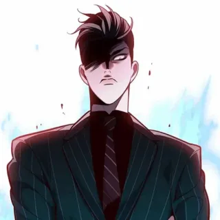 🥜 man, suit, character, anime, manga, cool, serious telegram sticker