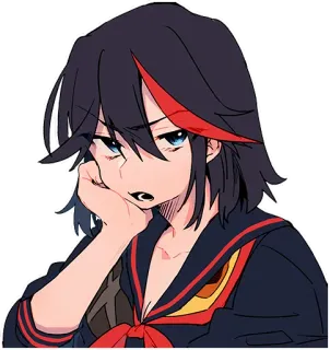 😒 Ryuko Matoi Kill la Kill Anime, Dziewczyna, Kill la Kill, Ryuko Matoi telegram sticker