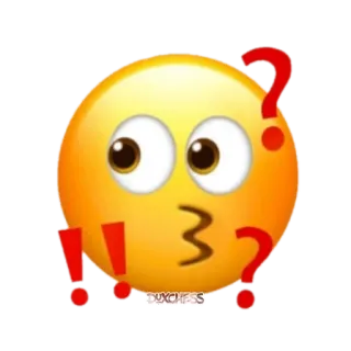 ⁉️ 絵文字, 疑問符, 感嘆符, 混乱, 表情, 考え中 telegram sticker