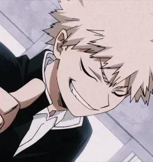 🎭 Katsuki Bakugo My Hero Academia Аниме, Персонаж, Манга, Бакуго, Моя геройская академия whatsapp sticker