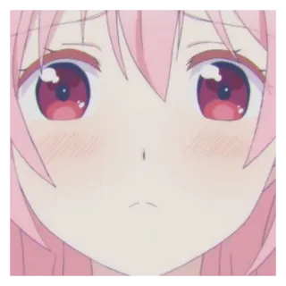 🐇 Anime, różowe włosy, słodka, dziewczyna, kreskówka, manga whatsapp sticker