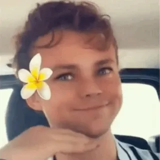 ☁️ person, blume, porträt, jung, lächelnd, floral telegram sticker