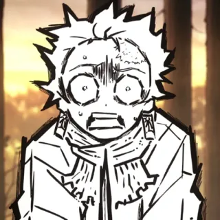 🌊 Tanjiro Kamado Demon Slayer Anime, Demon Slayer, Tanjiro Kamado, Grappig, Geschrokken, Gezicht telegram sticker