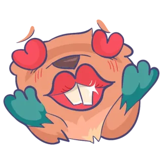 😍 monster, cartoon, liebe, herzen, lustig, süß telegram sticker