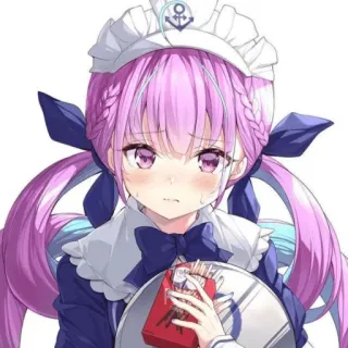 👾 Minato Aqua Anime, Kartun, Gadis, Lucu, Gadis anime, Vtuber, Minato Aqua, Pembantu telegram sticker