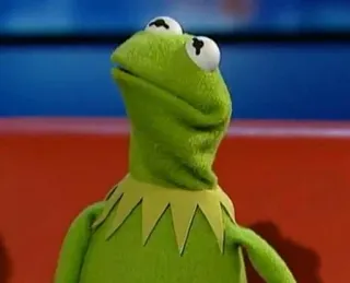 😐 Kermit Kermit la rana, Muppet, Jim Henson, Burattino, Verde, Rana telegram sticker