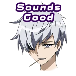 😏 Sounds Good anime, sounds good, cool, agreement telegram sticker