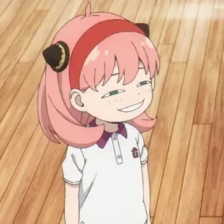 🥜 Anya Forger Spy x Family anya forger, spy x family, anime, manga, schattig, grappig, zelfgenoegzaam telegram sticker