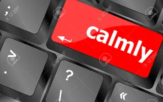 😤 calmly tenang, keyboard, komputer, merah, enter, ketenangan telegram sticker