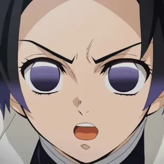 💜 Shinobu Kocho Demon Slayer Anime, Shinobu, Demon Slayer, Manga, Postać, Portret, Twarz telegram sticker