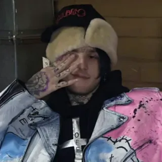 🐣 Lil Peep raper, piosenkarz, muzyk, portret, Lil Peep telegram sticker