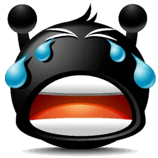 🌑 泣く, 悲しい, 涙, 絵文字, 顔文字 telegram sticker