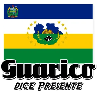 🇻🇪 Guarico DICE PRESENTE Guárico, Venezuela, bendera, negara bagian, Amerika Selatan whatsapp sticker