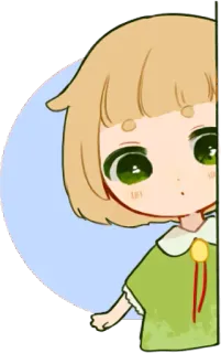 👀 Anime, Chibi, Mignon, Fille, Illustration telegram sticker