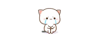 😭 猫, 泣く, 悲しい, かわいい, 可愛い, 桃 telegram sticker