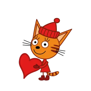 😘 고양이, 하트, 사랑, 만화, 동물, 귀여운 telegram sticker