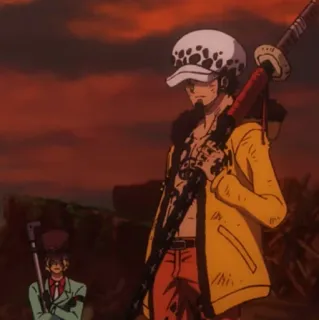 🫀 Trafalgar Law One Piece Trafalgar Law, One Piece, Anime, Manga, Schwert, Kapitän telegram sticker