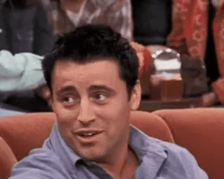 😉 Joey Tribbiani Friends Сериал, Ситком, Джоуи, Друзья, Персонаж, 90-е, Телевидение telegram sticker