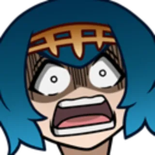 😨 arrabbiato, anime, spaventato, terrorizzato, scioccato telegram sticker