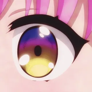 👁 眼睛, 动漫, 粉色头发, 彩色, 漫画, 特写 whatsapp sticker