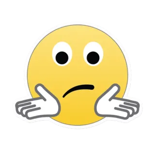 😕 Emoji, Encogimiento de hombros, Pregunta, Confusión, Incertidumbre telegram sticker