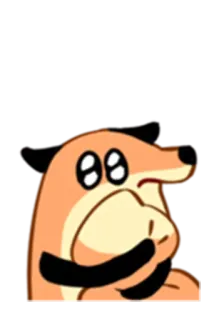 🥺 狗, 卡通, 可爱, 拥抱 telegram sticker