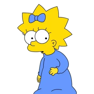 👶 Maggie Simpson The Simpsons Maggie Simpson, The Simpsons, kartun, bayi, karakter, animasi telegram sticker