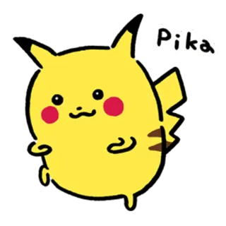 😙 Pikachu Pika Kreskówka, Pokémon, Pikachu, Słodkie telegram sticker