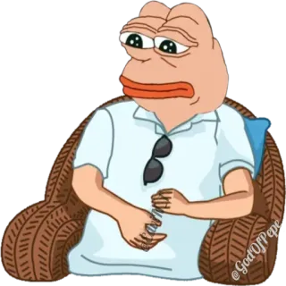 🐸 Pepe the Frog @GodOfPepe pepe, grenouille, meme, triste, meme internet, personnage, dieupepe telegram sticker