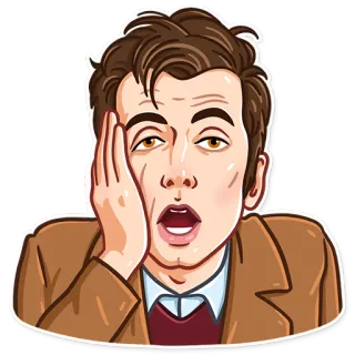 🤦‍♂️ shock, cartoon, man, expression, surprised telegram sticker