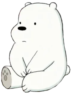 😐 Ice Bear We Bare Bears desenho animado, urso, urso polar, Ursos Sem Curso, animal telegram sticker