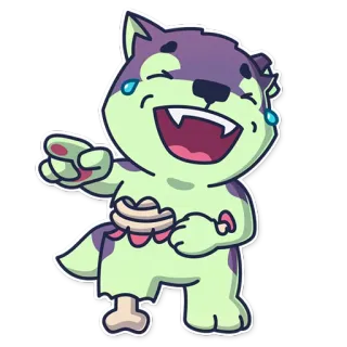 Creepy Wolf whatsapp stickers